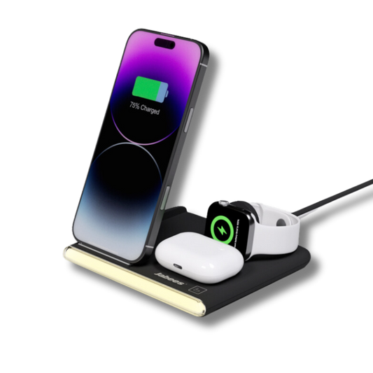 PowerGlow - Jabees PowerGlow 4-In-1 Foldable Wireless Charging Station with LED Night Light [Free Shipping]