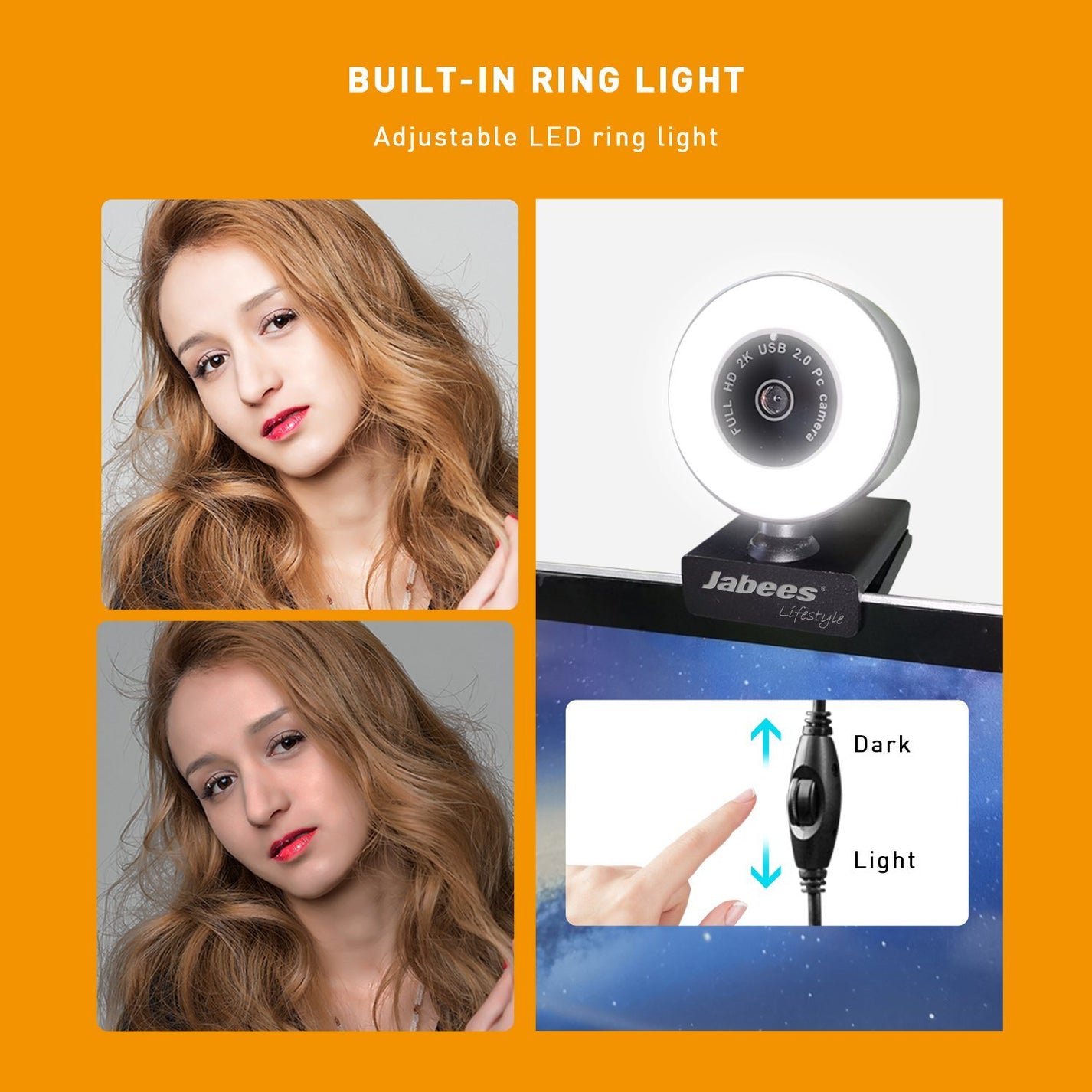 Beecam Ring with Ring Light - 2K High Definition Webcam – Jabees Store